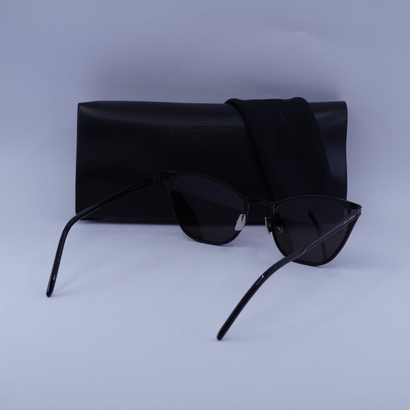 Saint Laurent SL409 002 Cat Eye Sunglasses - Black/Black - Picture 9 of 9